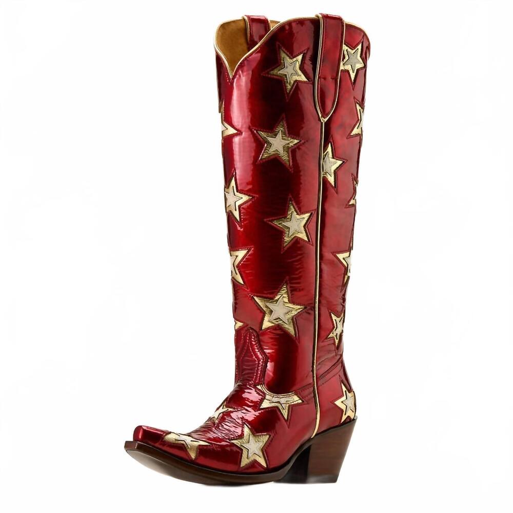 NEW ARIAT women's casanova star x toe western boot in cherry heat
